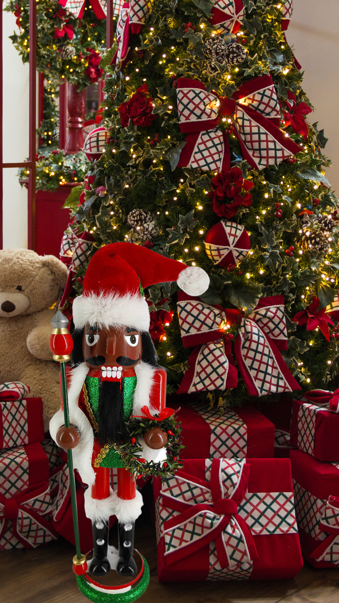 12 Inch, "Santa Claus" Black Nutcracker