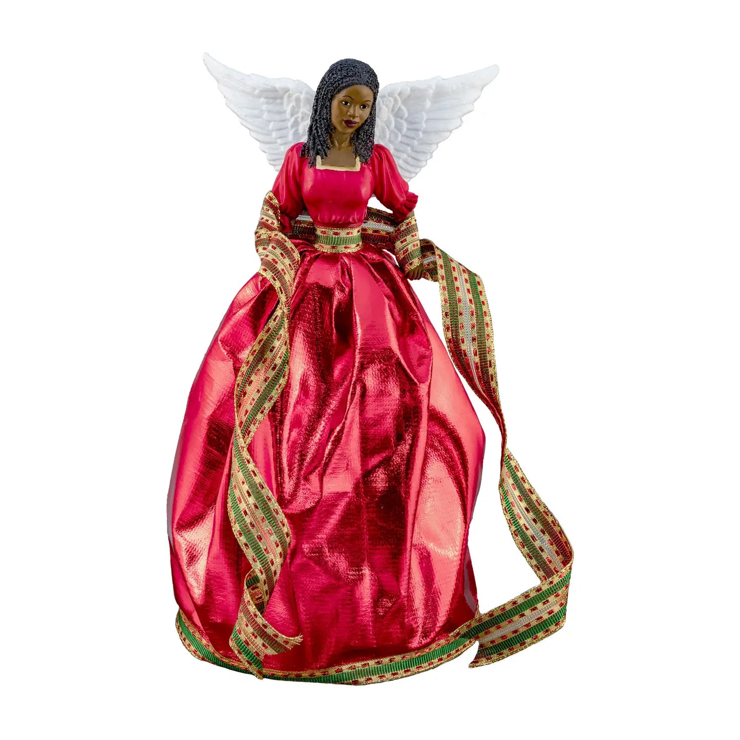 “Crimson Celestial” 12 Inch Black Angel Treetopper