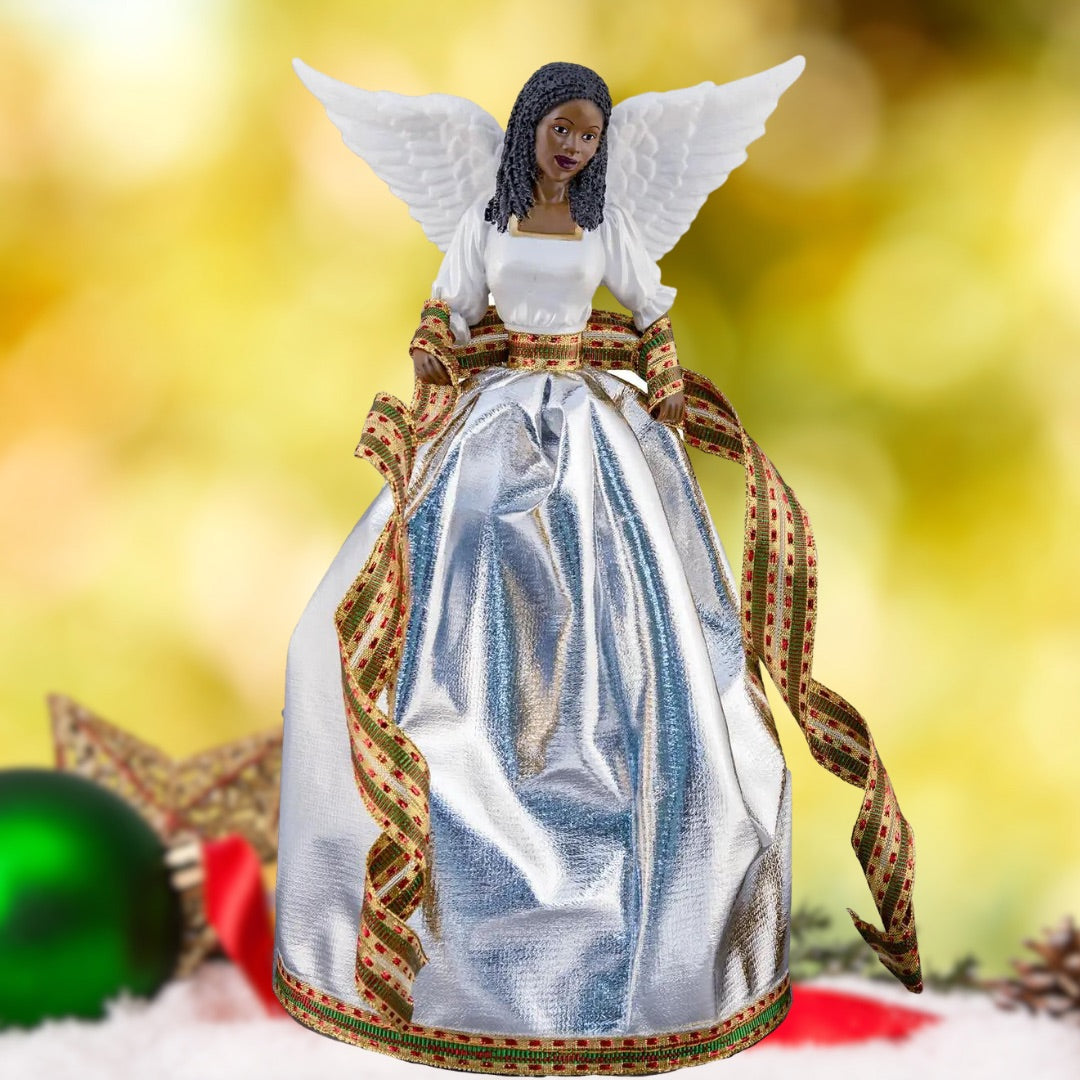 Ivory Elegance 12 Inch Black Angel Treetopperk Colorful Celebrations Ivory Elegance 12 Inch Black Angel Treetopperk Colorful Celebrations
