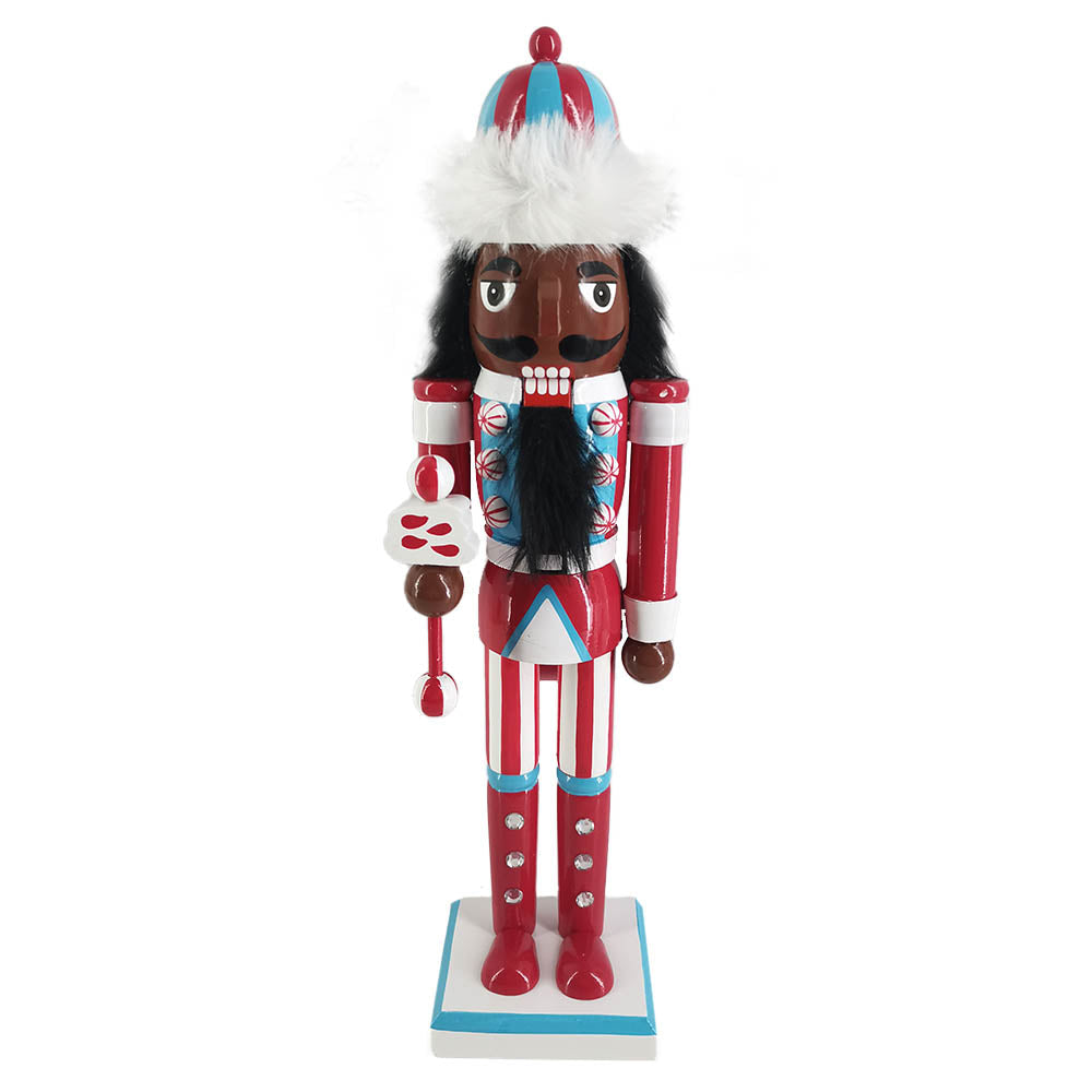 15 Inch, “Captain Candy Cane” Black Nutcracker