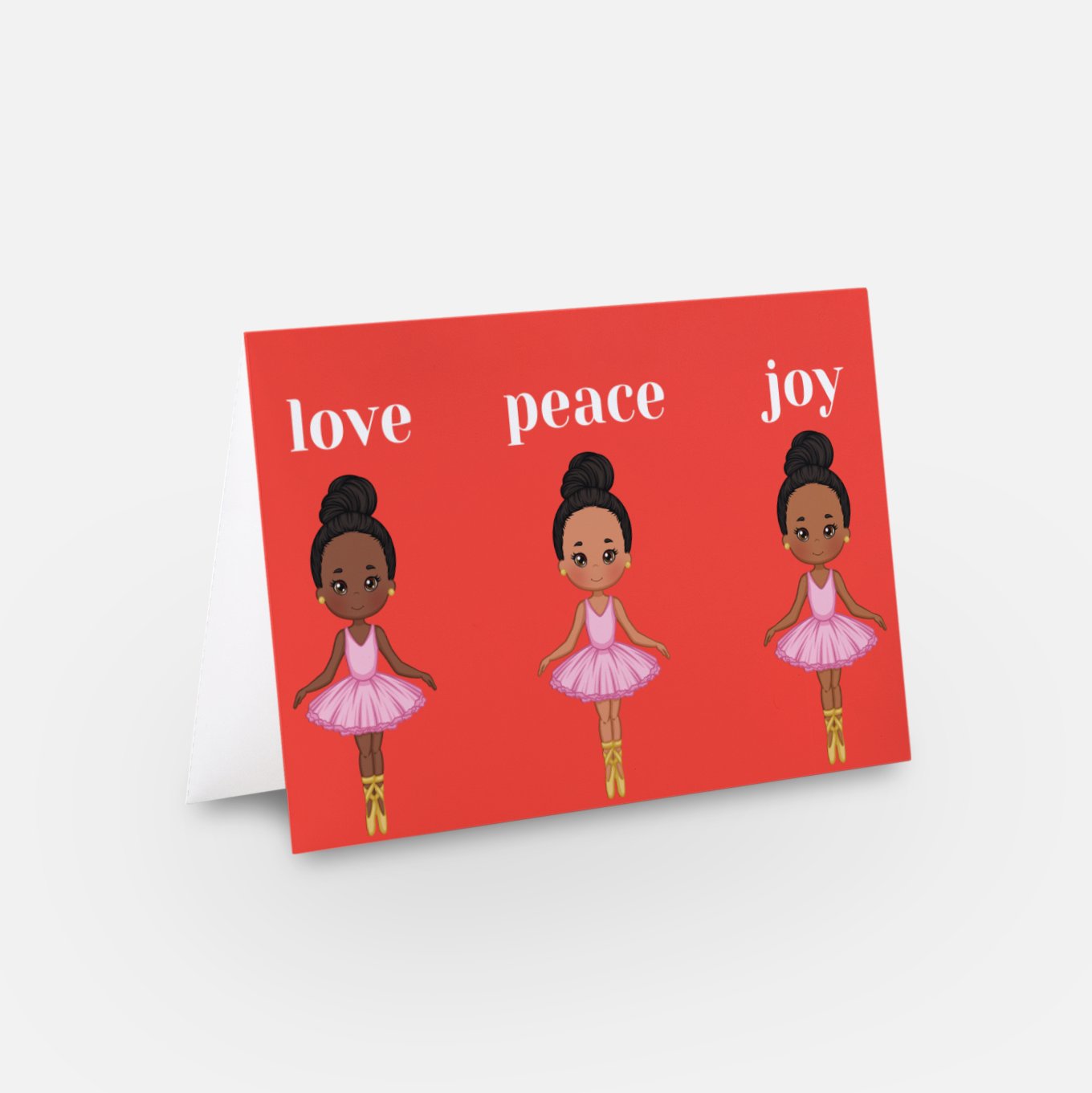 “Holiday Harmonies” Black Christmas Greeting Card