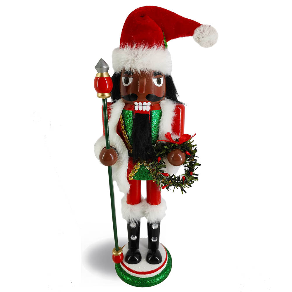 12 Inch, "Santa Claus" Black Nutcracker