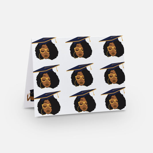 "You Did That” Black Graduation Greeting Card