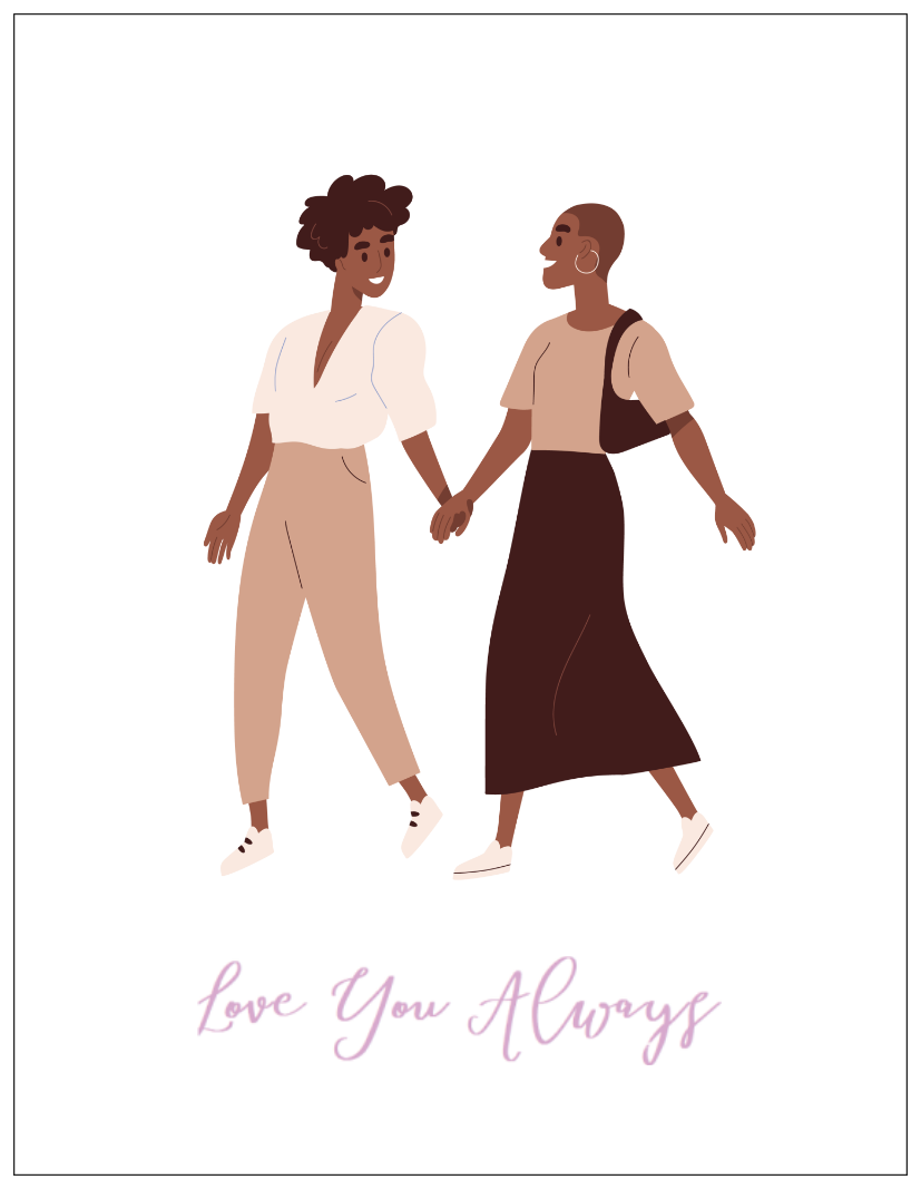"Love You Always" Black Love Greeting Card