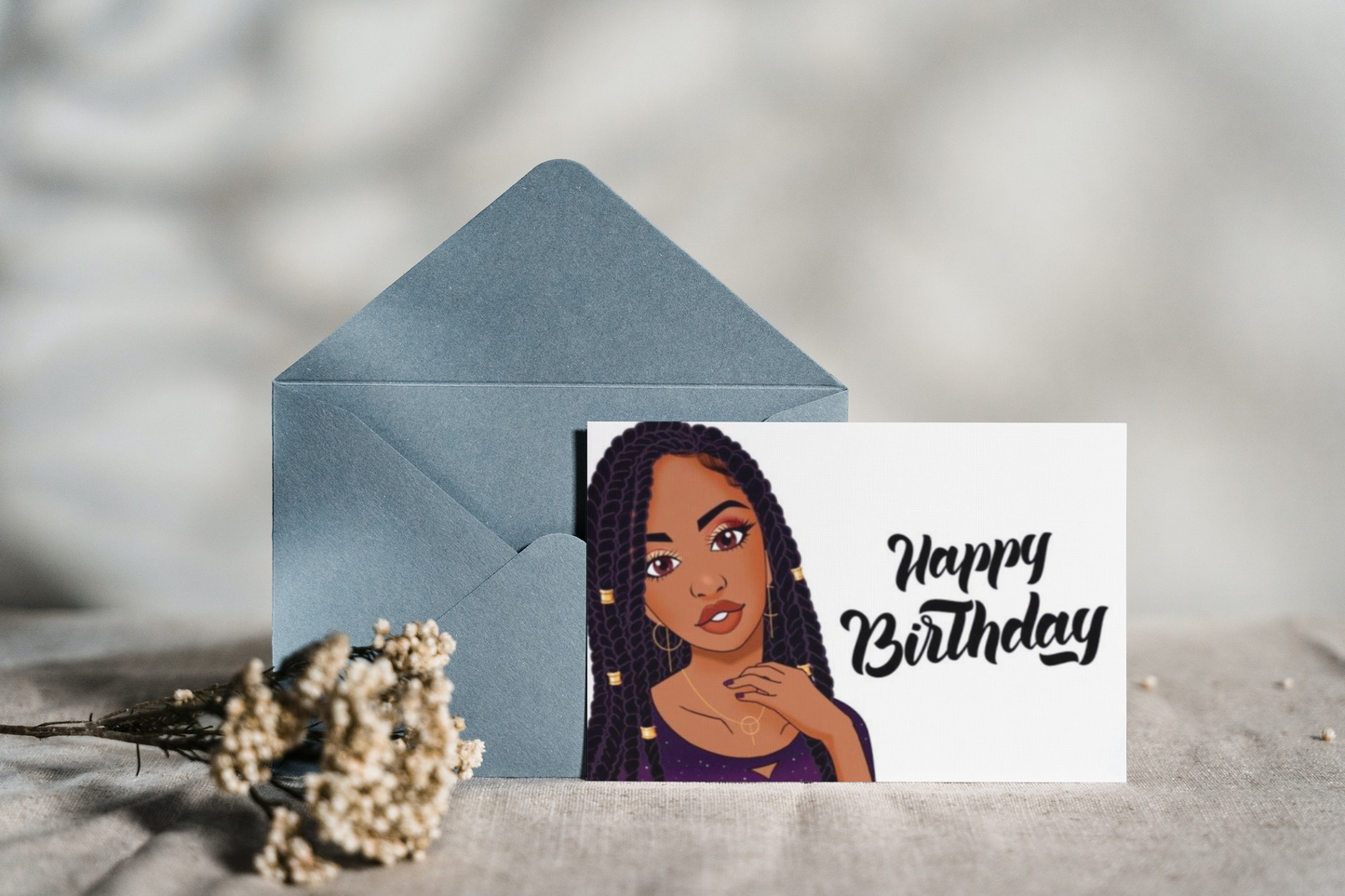 "It's A Celebration" Black Birthday Greeting Card