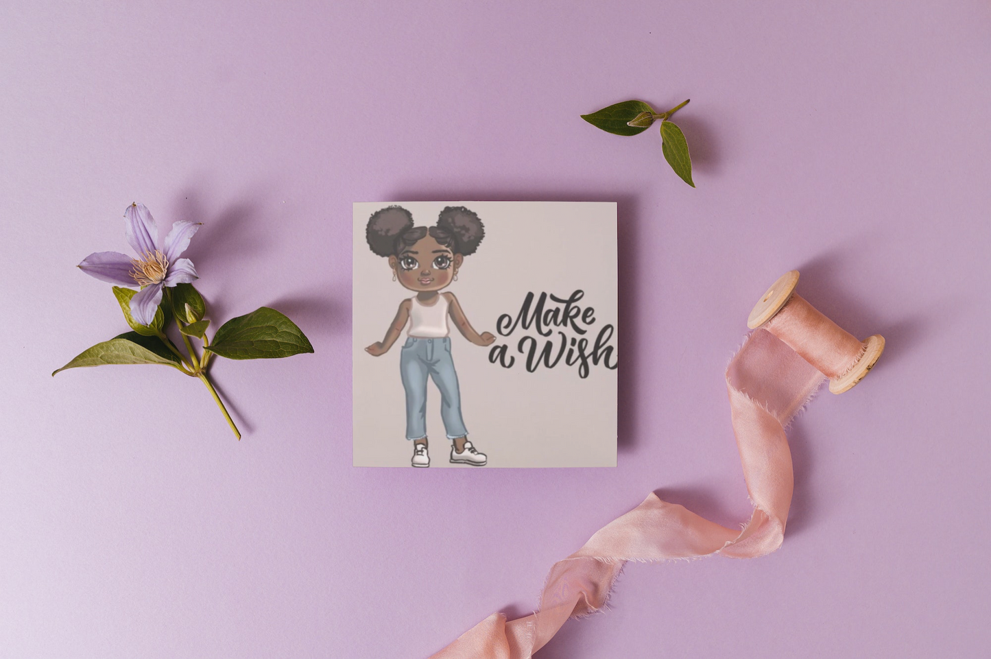 "Honey Pop”, Black Birthday Greeting Card