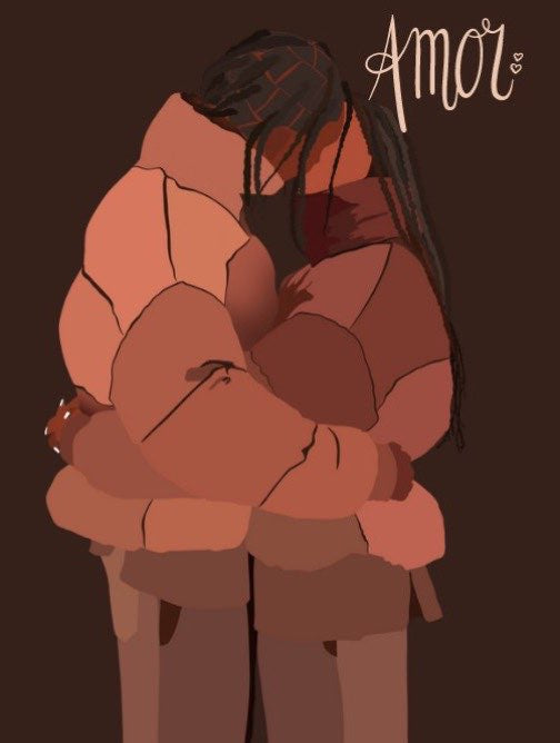 “Mi Amor” Black Valentine’s Greeting Card