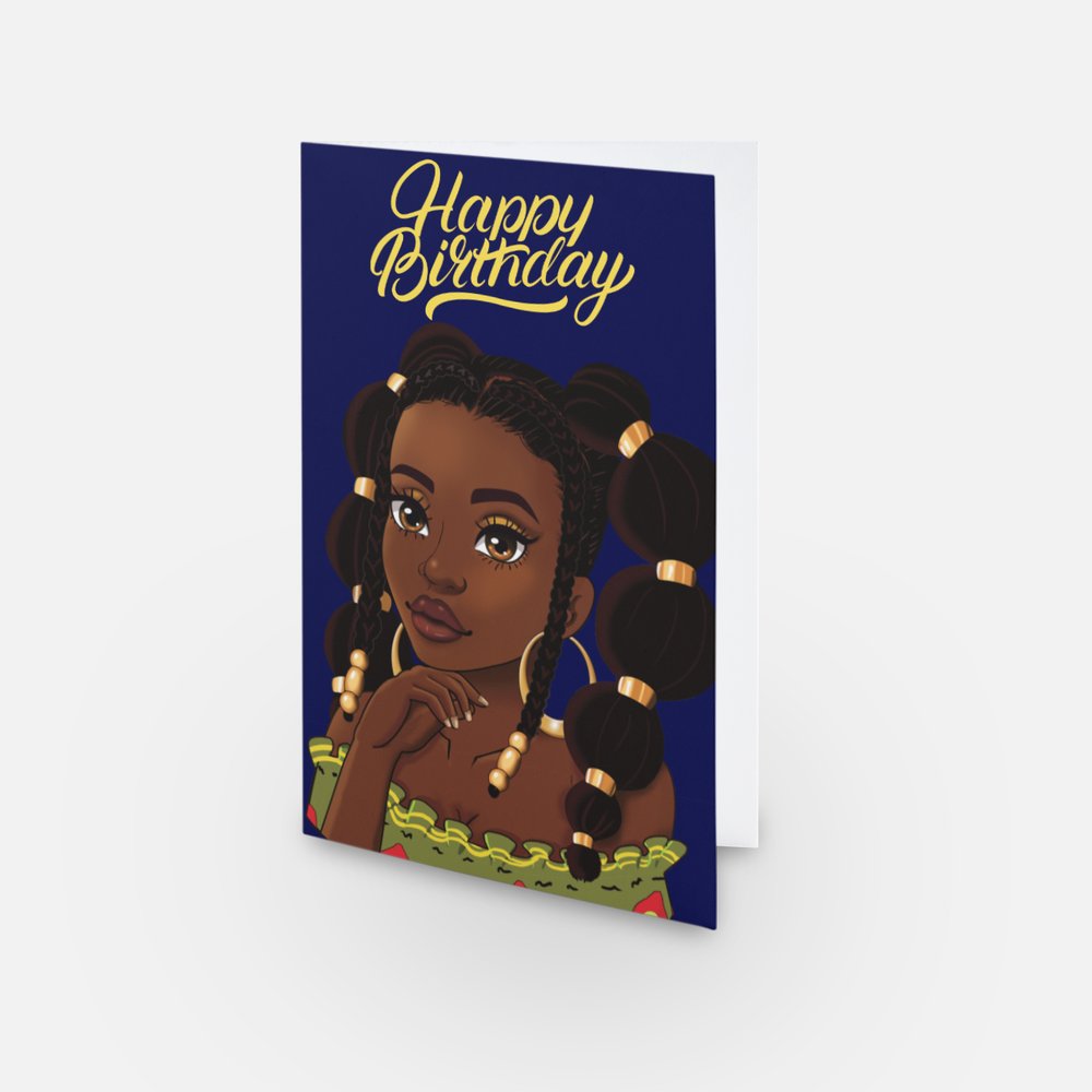 "Royalty" Black Birthday Greeting Card