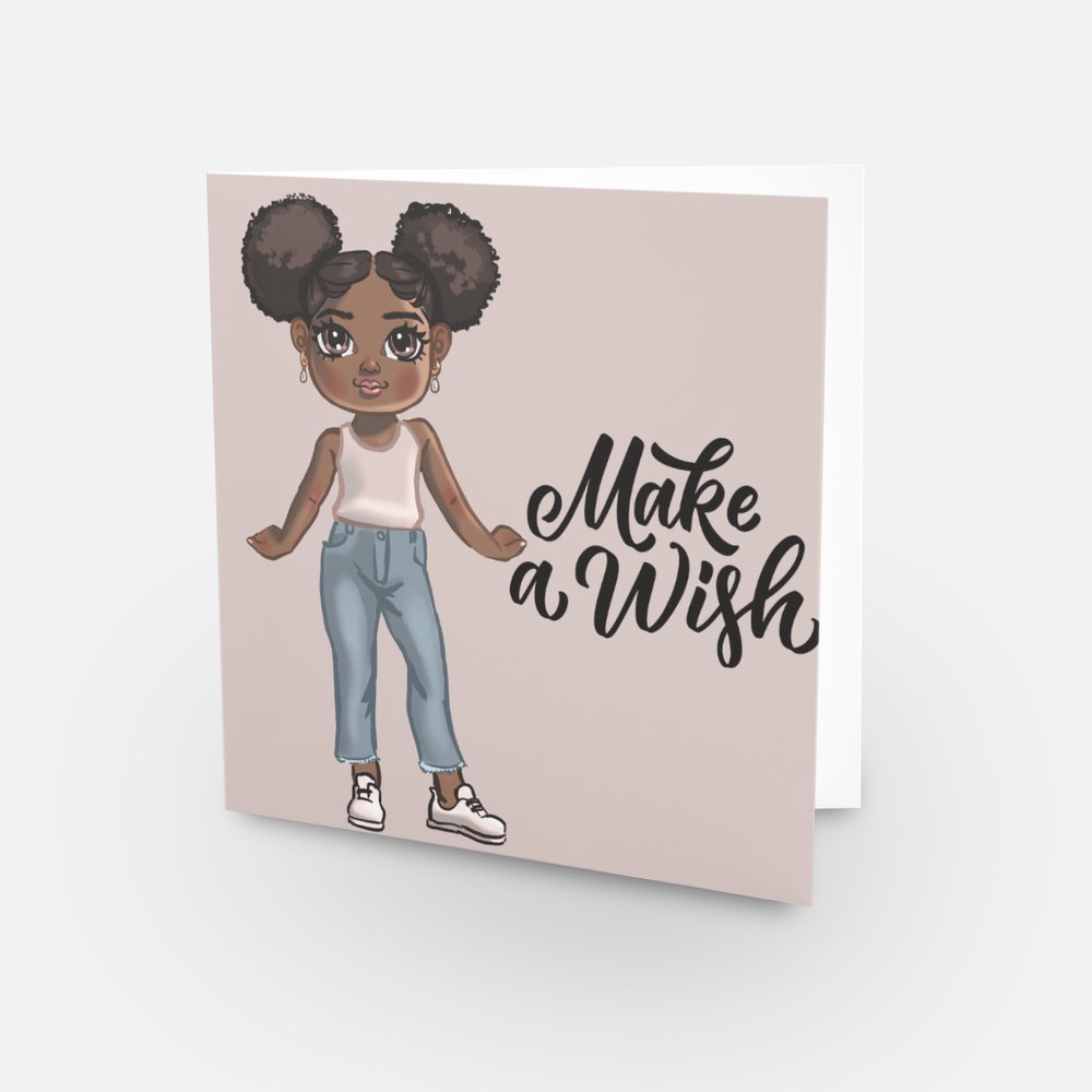 "Honey Pop”, Black Birthday Greeting Card