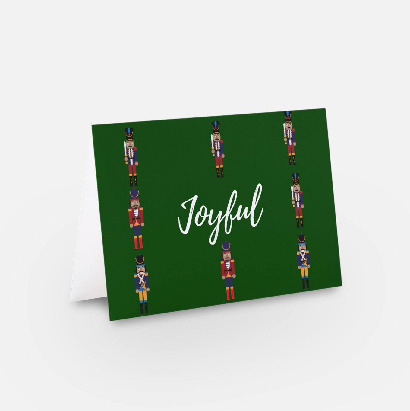 “Nutty Joyful”, Black Christmas Greeting Card