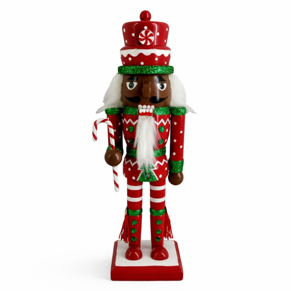 10 inch, “Sir Peppermint” Black Nutcracker