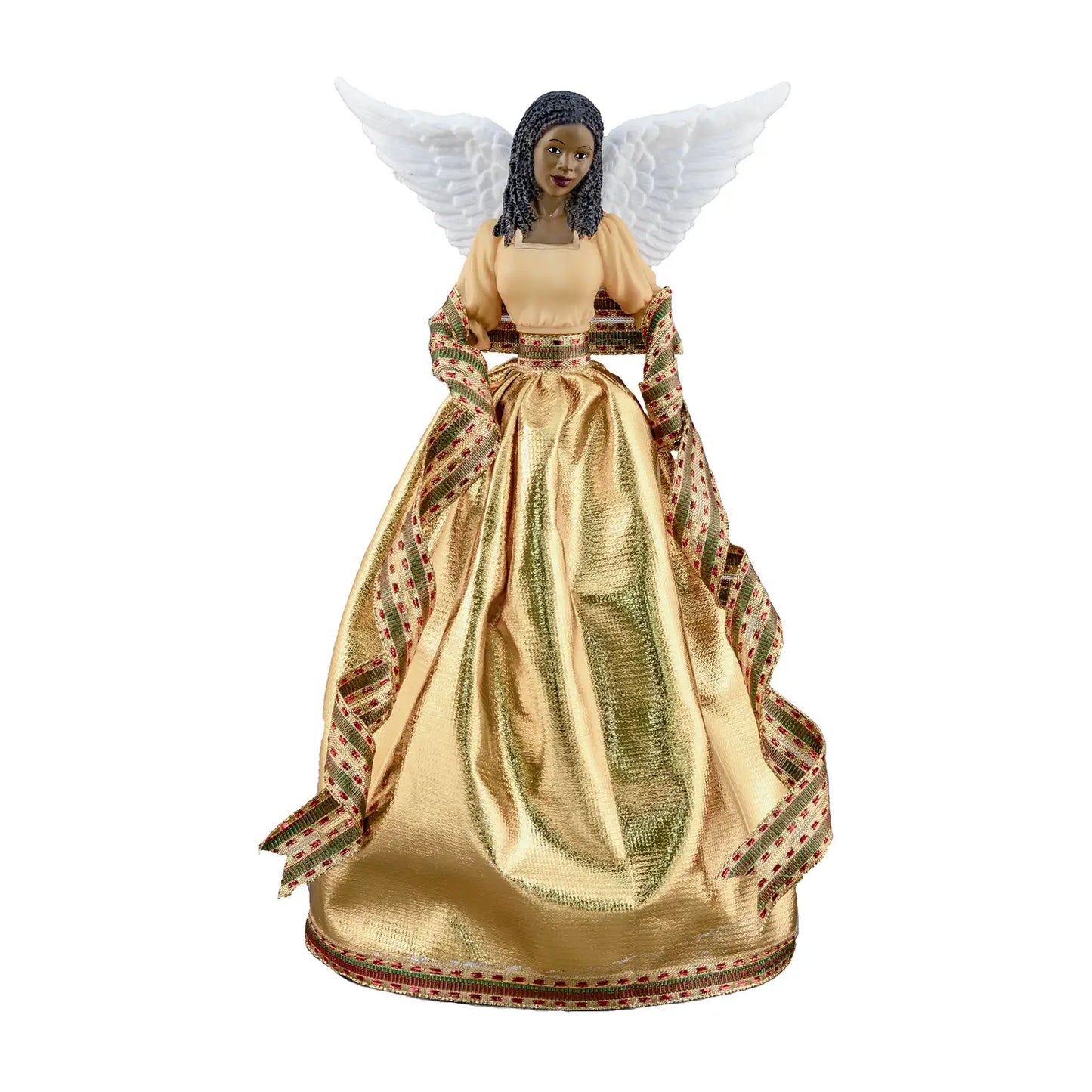 “Golden Radiance” 12 Inch Black Angel Treetopper