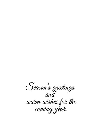 “Season’s Greetings” Christmas Greeting Card