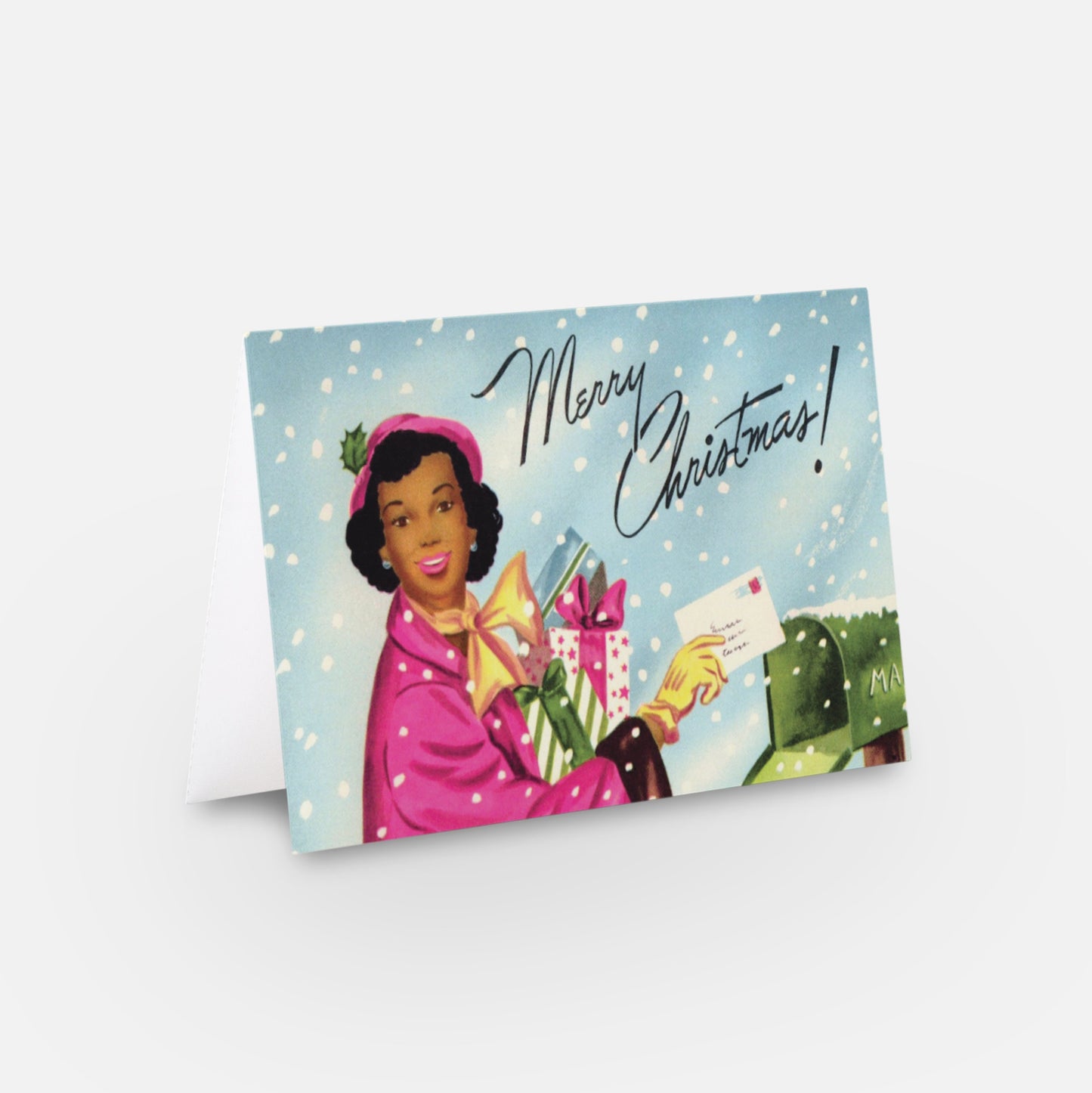 “Graceful Greetings”, Black Christmas Greeting Card