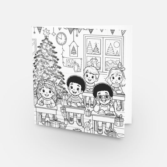 Color Your Greeting Card A+ Christmas Wishes