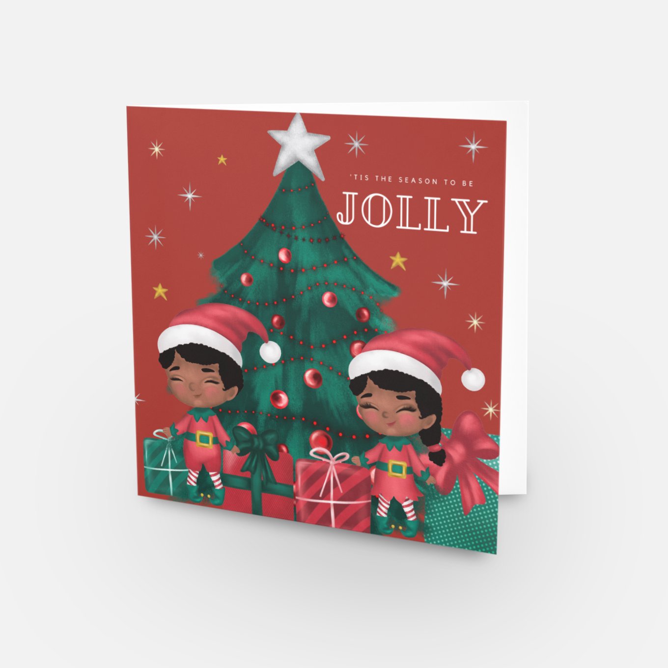 “Christmas Cheer” Black Christmas Cards