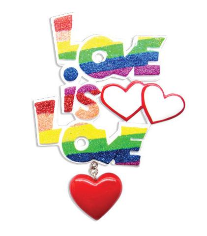 "Love is Love" LGBTQ2S+ Christmas Ornament