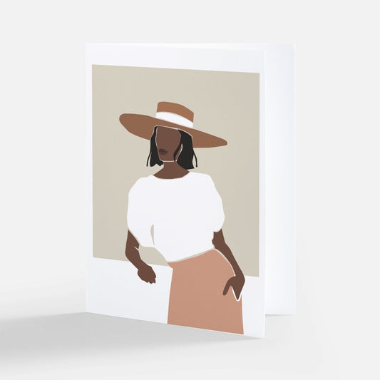 "Ms. Beauty" Black Birthday Greeting Card
