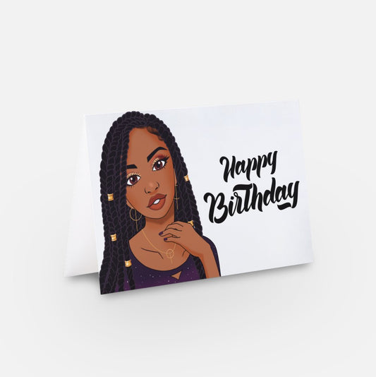 "It's A Celebration" Black Birthday Greeting Card