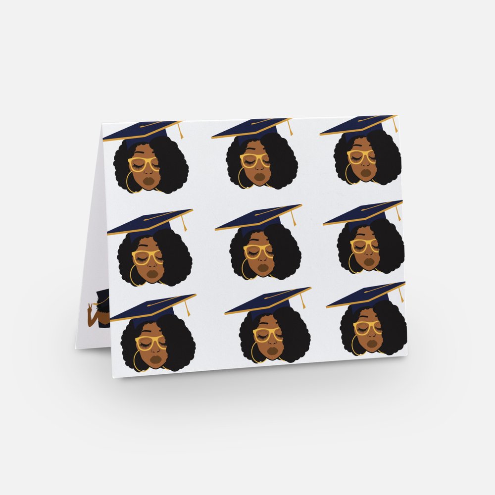 "You Did That” Black Graduation Greeting Card