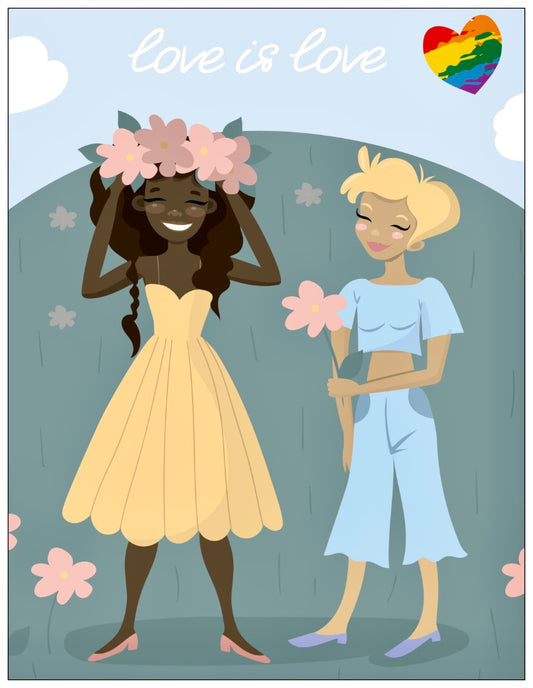 "Floral Love" LGBTQ2S+ Greeting Card
