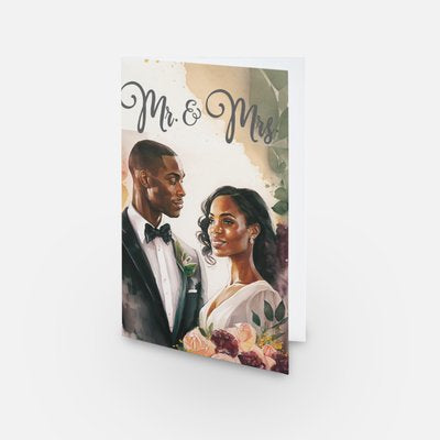 “Lots of Love”, Black Wedding Greeting Card