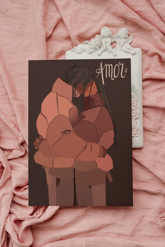 “Mi Amor” Black Valentine’s Greeting Card