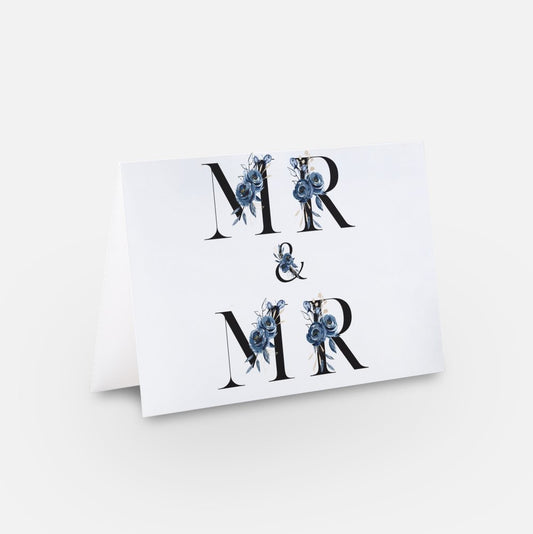 "Mr. + Mr." LGBTQ2S+ Wedding Greeting Card